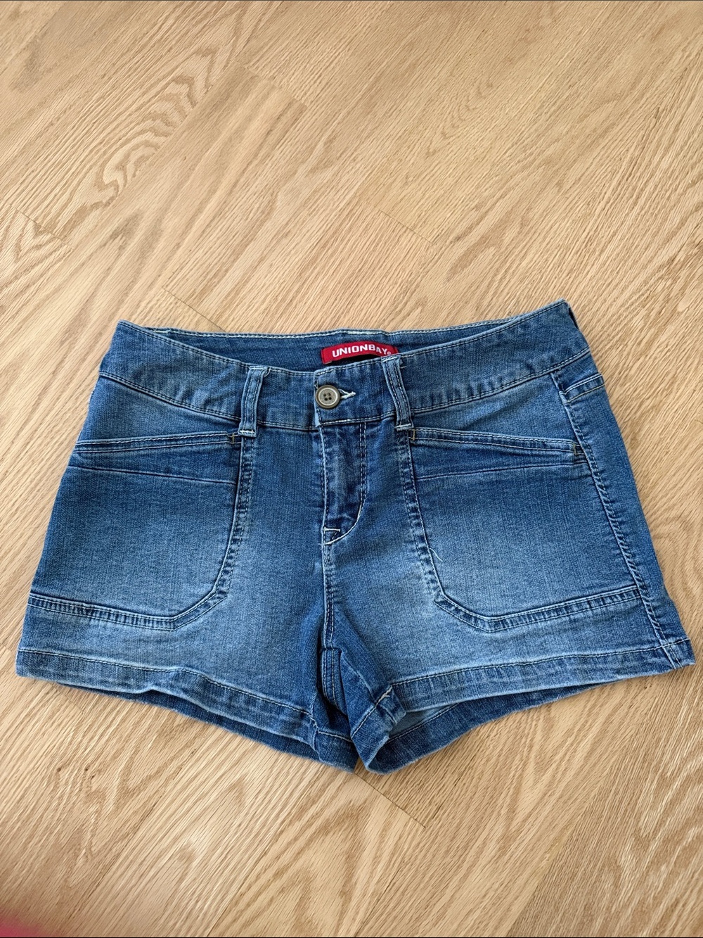 UNIONBAY Women's Dark Blue Denim Jean Shorts